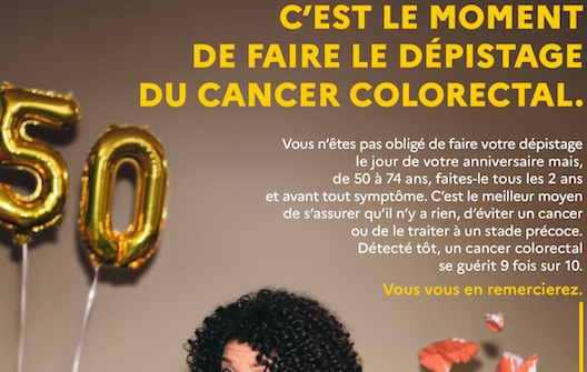 Affiche depistage du cancer colorectal