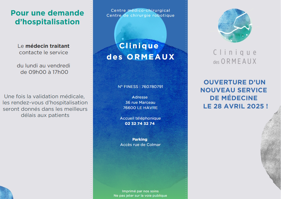 Affiche de l'ouverture du nouveau service de medecine - page 1