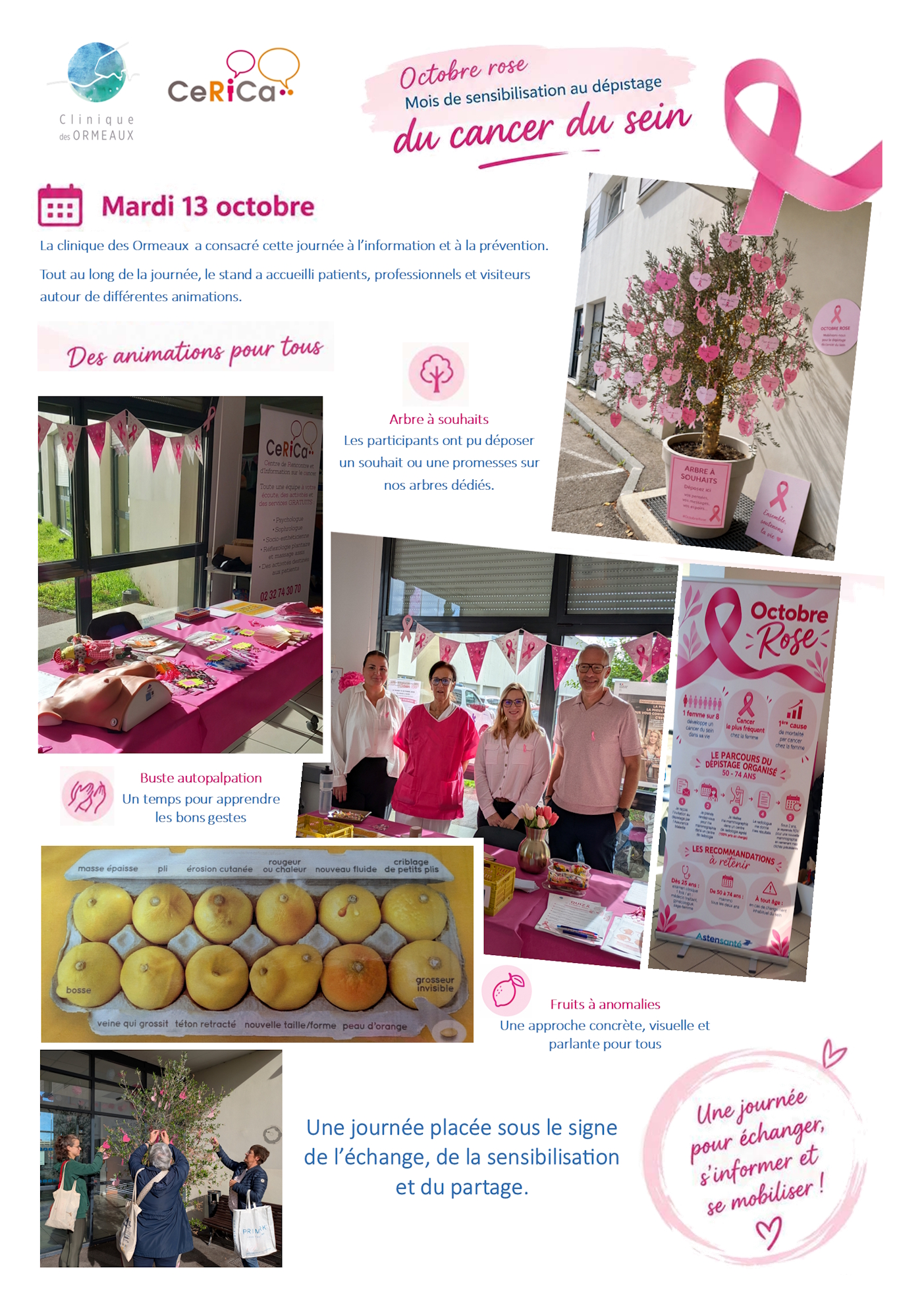 Affiche journ&eacute;e d'action post Octobre Rose aux Ormeaux