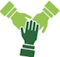 Logo green bloc mains unies
